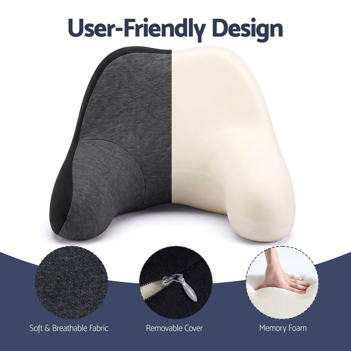 Alona.com.au Home & Garden > Bedding > Pillows Wanderlite Travel Neck Pillow Portable for Airplane Memory Foam with Eyemask Earplugs Black