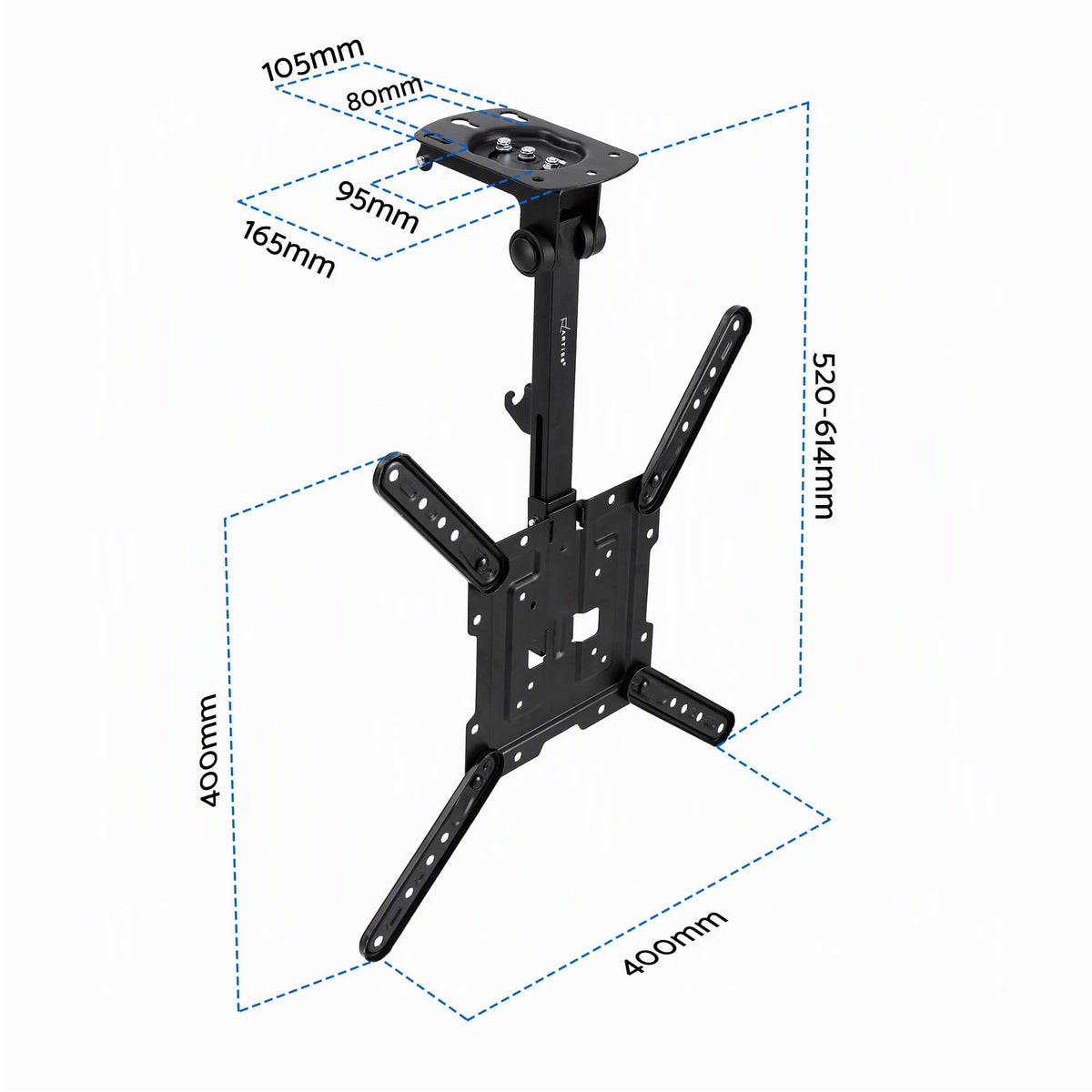 Alona.com.au Appliances > TV > TVs & Accessories Artiss Ceiling TV Mount 23-55 Inch Flip Down Folding VESA 400x400 Height Adjustable Swivel