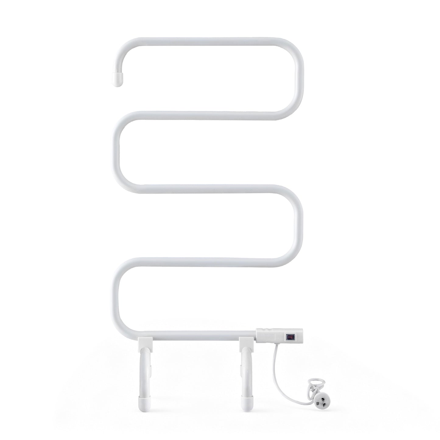 Devanti Heated Towel Rail Freestanding Wall Mounted S-Shape Electric Warmer Rack