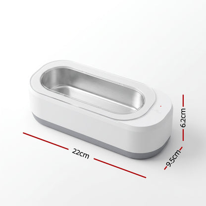 Alona.com.au Appliances > Other Cleaning Appliances > Jewellery Cleaners Devanti Ultrasonic Jewellery Cleaner 46kHz 400ml Cleaning Machine with Stainless Steel Tank White