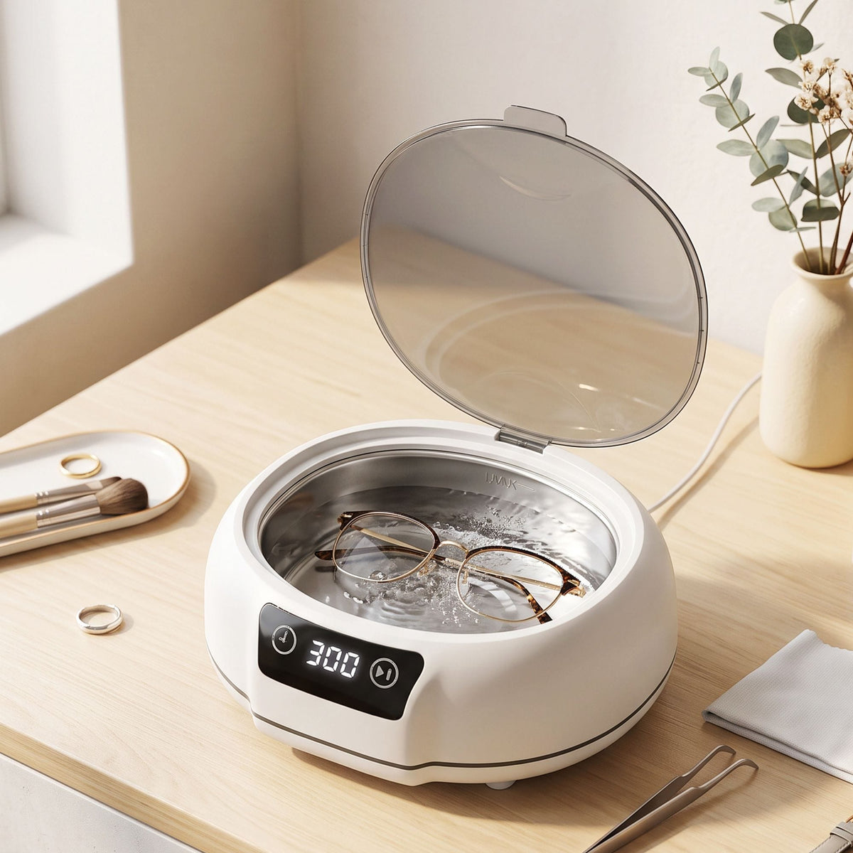 Alona.com.au Appliances > Other Cleaning Appliances > Jewellery Cleaners Devanti Ultrasonic Cleaner 700mL 48kHz Jewellery Cleaning Machine with Stainless Steel Tank White