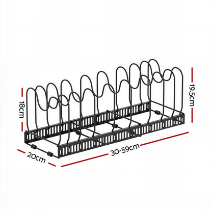 Artiss Expandable Pots and Pans Organizer Rack Cookware Holder Kitchen Cabinet Rack