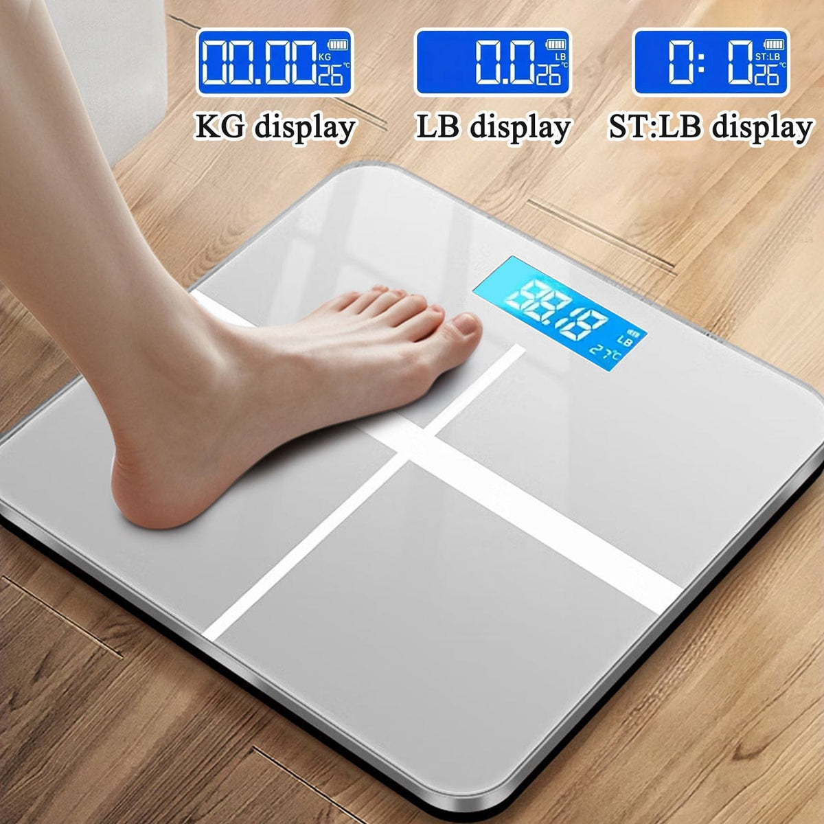 Alona.com.au Home & Garden > Scales > Bathroom Scales 396-pound Weight Scale, Electronic Scale, Bathroom Scale, Personal Scale, High-precision Weight Scale, With LCD High-definition Display And Temperature Display (switchable KG/LB Units) Large Platform, Durable And Safe, Suitable For Various Scenarios
