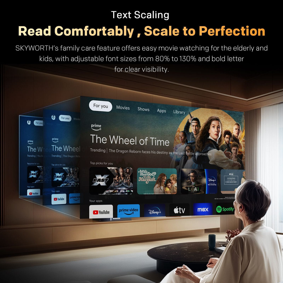 Alona.com.au Appliances > TV > TVs & Accessories SKYWORTH 43" E5500H EyeCare Smart Google TV, 1080P FHD, HDR10 HLG, Find-My Remote, AI Picture Processing, Dolby Audio, Screen Casting, Bezel Less Design, Voice Control