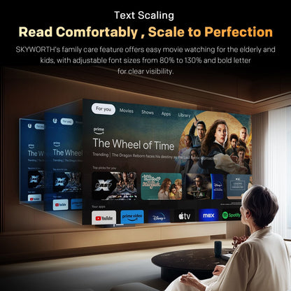 Alona.com.au Appliances > TV > TVs & Accessories SKYWORTH 43" E5500H EyeCare Smart Google TV, 1080P FHD, HDR10 HLG, Find-My Remote, AI Picture Processing, Dolby Audio, Screen Casting, Bezel Less Design, Voice Control