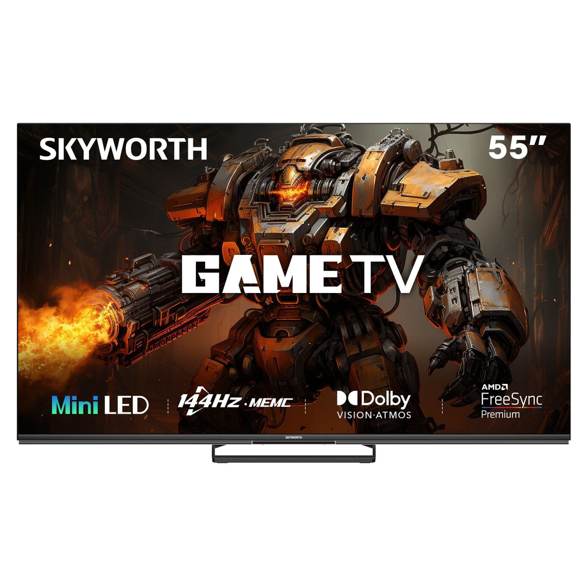 Alona.com.au Appliances > TV > TVs & Accessories SKYWORTH 55" X8700G MagicSound Google TV, 144Hz UHD QD-Mini LED, 2.1.2 Sound, Built-in Subwoofer, Dolby Vision+Atmos, Gaming TV, Find-My Remote
