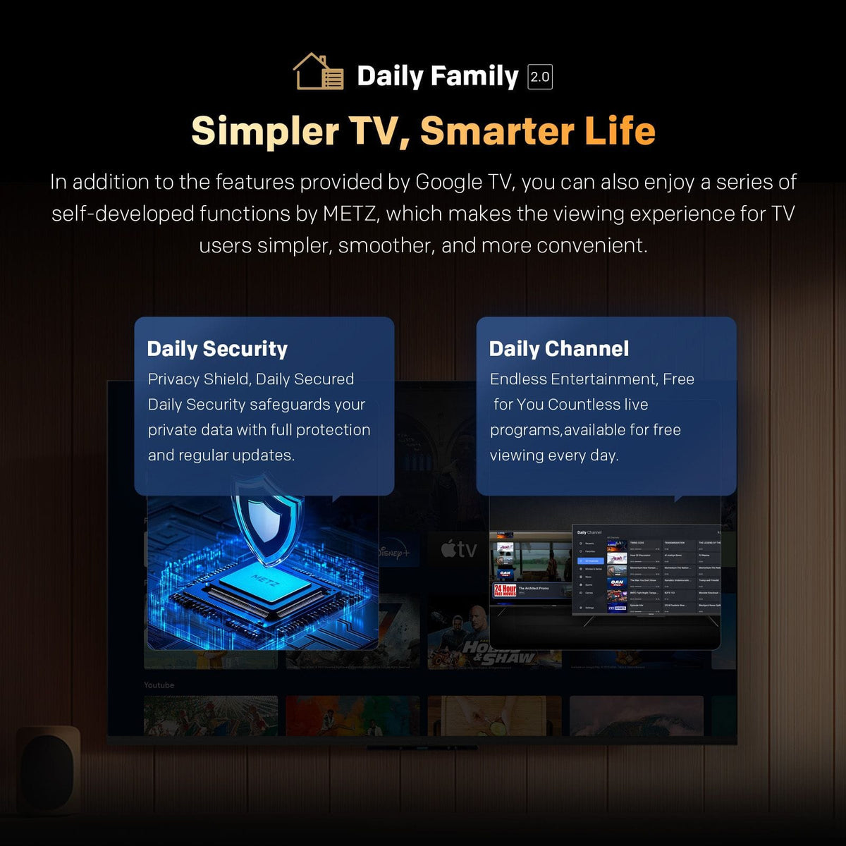 Alona.com.au Appliances > TV > TVs & Accessories SKYWORTH G3F 43" 4K UHD Smart Google TV with HDR 10,Voice Control,Screen Cast,HDMI 2.1,MEMC, AI Engine,Eye Care featrues,Low Blue Light,DBX-tv Audio,Text Scaling,Smart Features,Energy-Saving