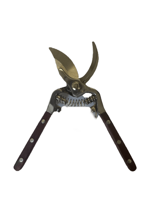 Curved Pruning Shears | Wood & Metal Handle