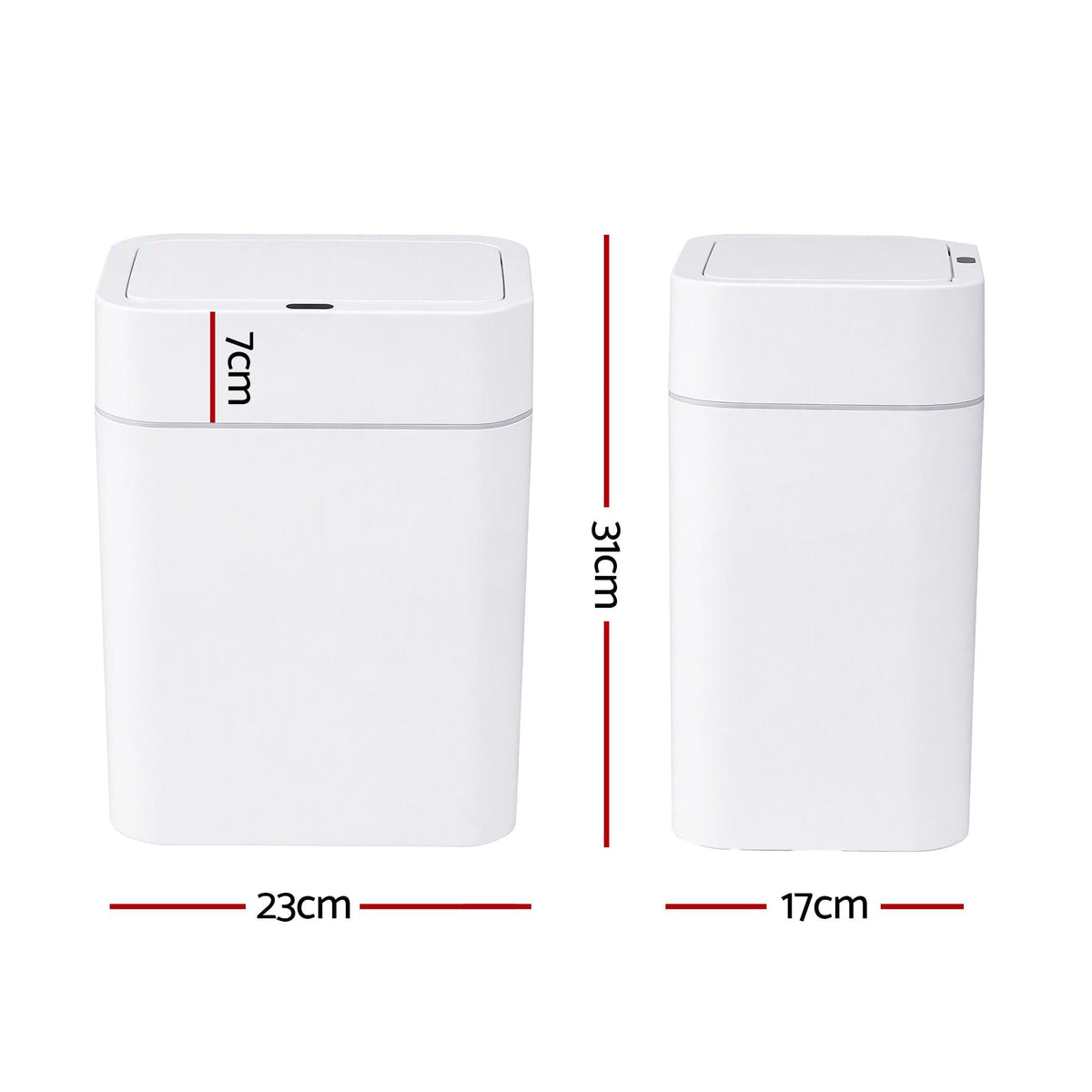 Alona.com.au Home & Garden > Kitchen Bins > Automatic Bins Artiss Rubbish Bin 12L 2-Pack Sensor Kitchen Automatic Motion Touchless White
