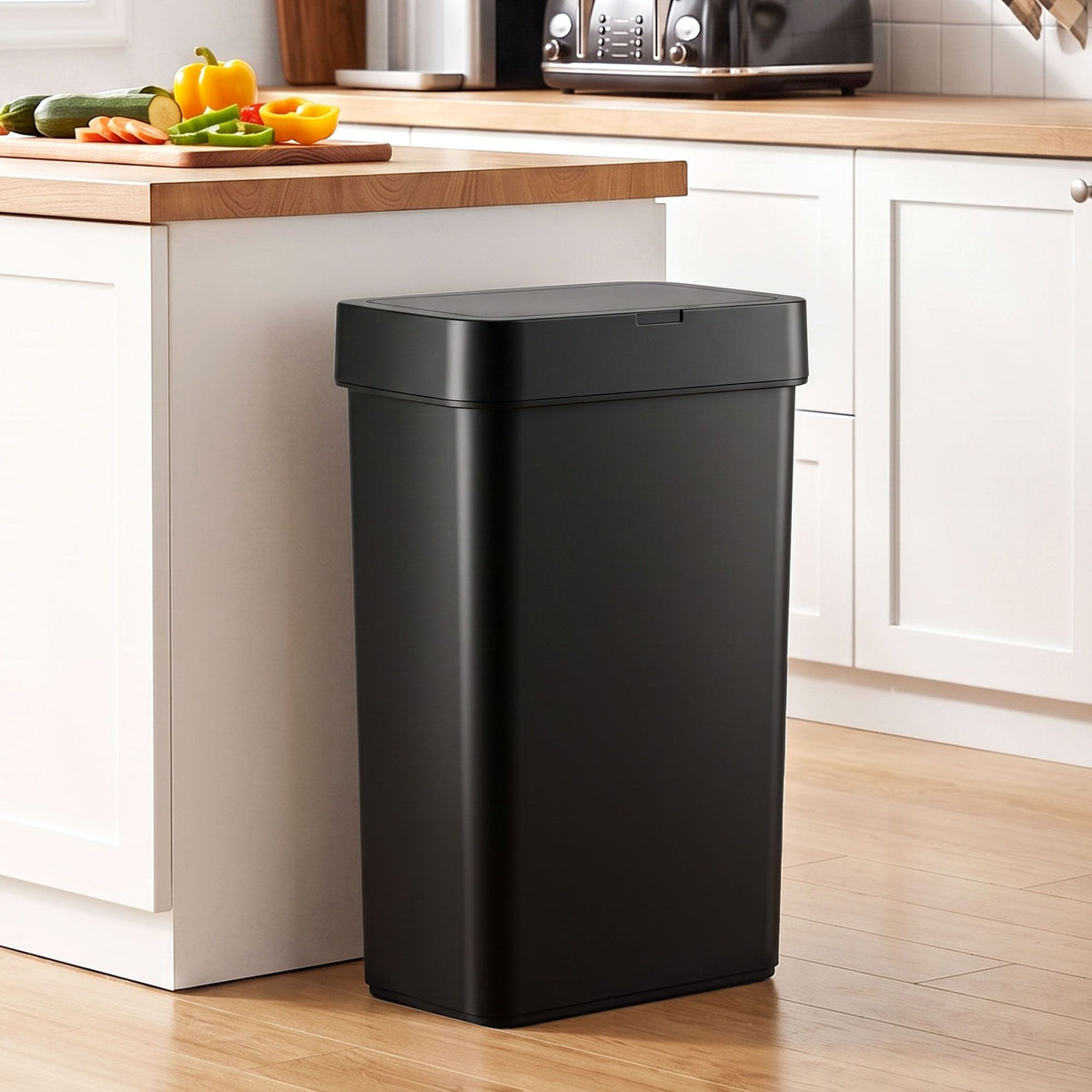 Alona.com.au Home & Garden > Kitchen Bins > Automatic Bins Artiss Rubbish Bin 50L Sensor Kitchen Automatic Motion Plastic Touchless Black