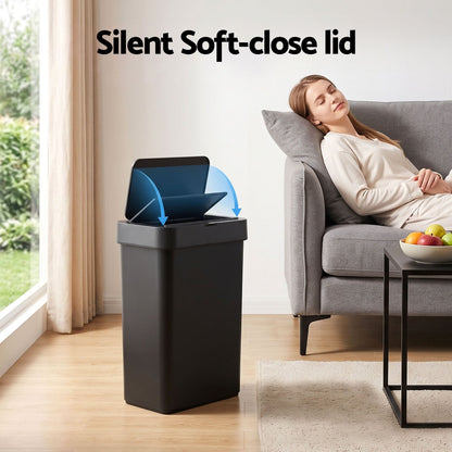 Alona.com.au Home & Garden > Kitchen Bins > Automatic Bins Artiss Rubbish Bin 50L Sensor Kitchen Automatic Motion Plastic Touchless Black