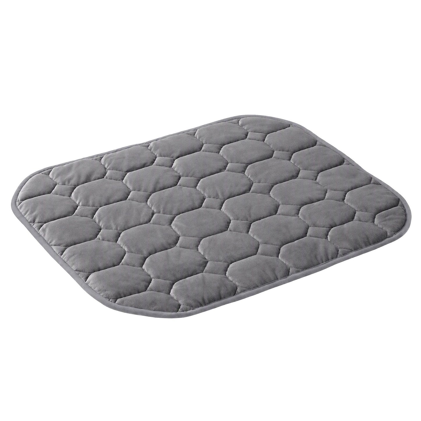 Giselle Weighted Lap Blanket 3.2KG Grey Crystal Velvet Quilted Glass Bead Fill for Sofa Office
