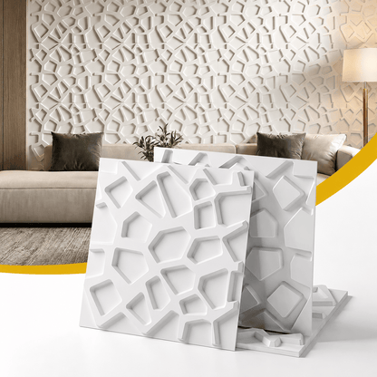 Artiss 3D Wall Panels PVC Decorative Panels 50x50cm Set of 15 Feature Wall Poly