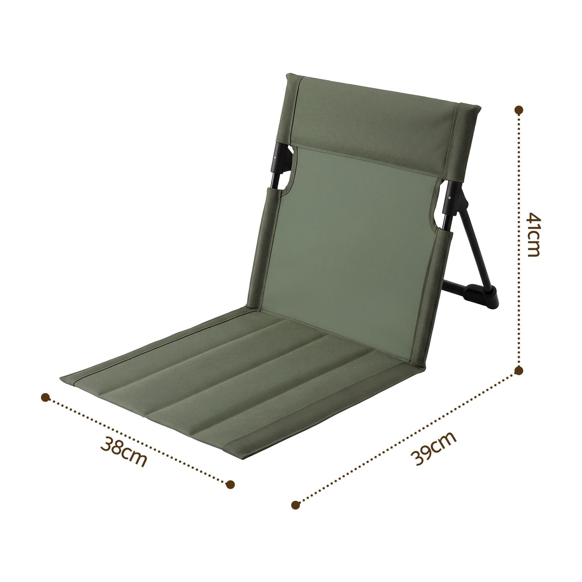 Alona.com.au Outdoor Recreation > Camping > Camp Furniture Weisshorn Foldable Camping Chair Oxford Aluminum Alloy Backrest 70kg Green