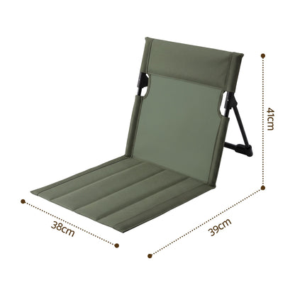 Alona.com.au Outdoor Recreation > Camping > Camp Furniture Weisshorn Foldable Camping Chair Oxford Aluminum Alloy Backrest 70kg Green
