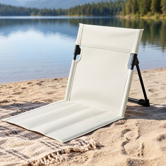 Alona.com.au Outdoor Recreation > Camping > Camp Furniture Weisshorn Foldable Camping Chair Oxford Aluminum Alloy Backrest 70kg Beige