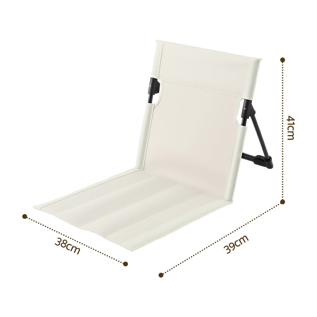 Alona.com.au Outdoor Recreation > Camping > Camp Furniture Weisshorn Foldable Camping Chair Oxford Aluminum Alloy Backrest 70kg Beige
