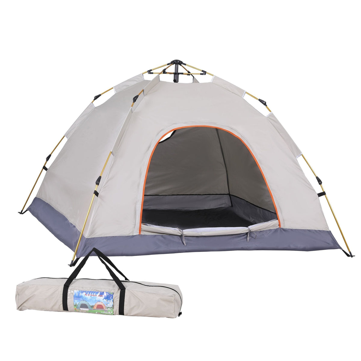 Weisshorn Outdoor Recreation > Camping > Tents Weisshorn Camping Tent Instant Tent Pop up 2 Person Outdoor Hiking Tents Hiking Beige
