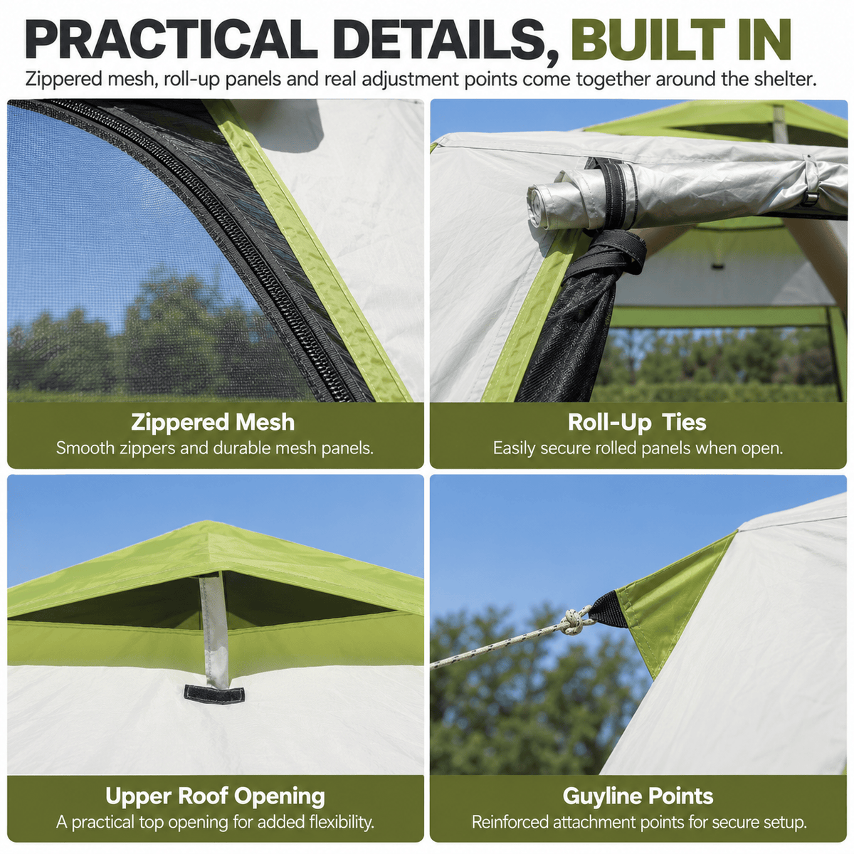 Weisshorn Inflatable Mesh Gazebo Tent, Air-Frame with Extendable Canopy