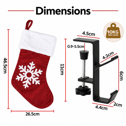 Alona.com.au Occasions > Christmas > Christmas Decorations Jingle Jollys Christmas Stocking Set 4 Velvet Stockings 46.5cm & 4 No-Drill Holders
