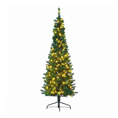 Jingle Jollys 1.8m Pre-Lit Christmas Tree Slim Pencil Xmas Tree Corner Tree