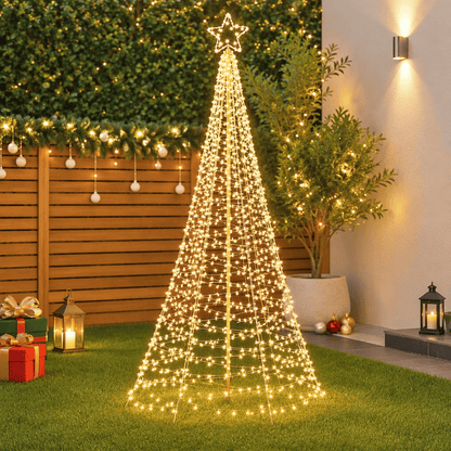 Jingle Jollys Occasions > Christmas > Outdoor Decorations & Lights Jingle Jollys Solar Christmas Tree 3.6m 800 LED Net Lights Xmas Trees Decoration