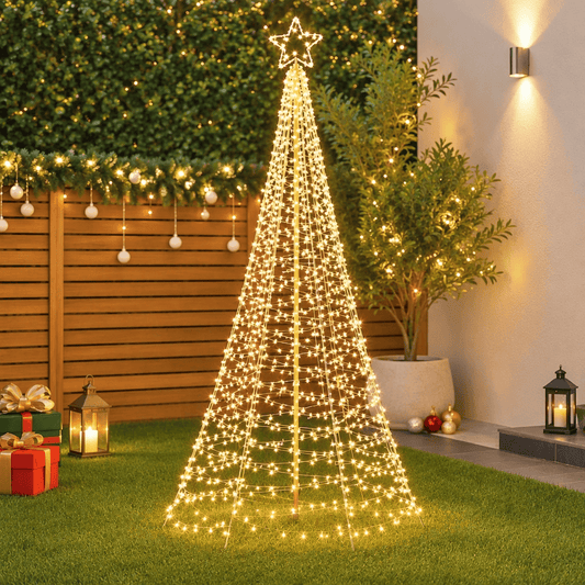 Jingle Jollys Occasions > Christmas > Outdoor Decorations & Lights Jingle Jollys Solar Christmas Tree 3.6m 800 LED Net Lights Xmas Trees Decoration