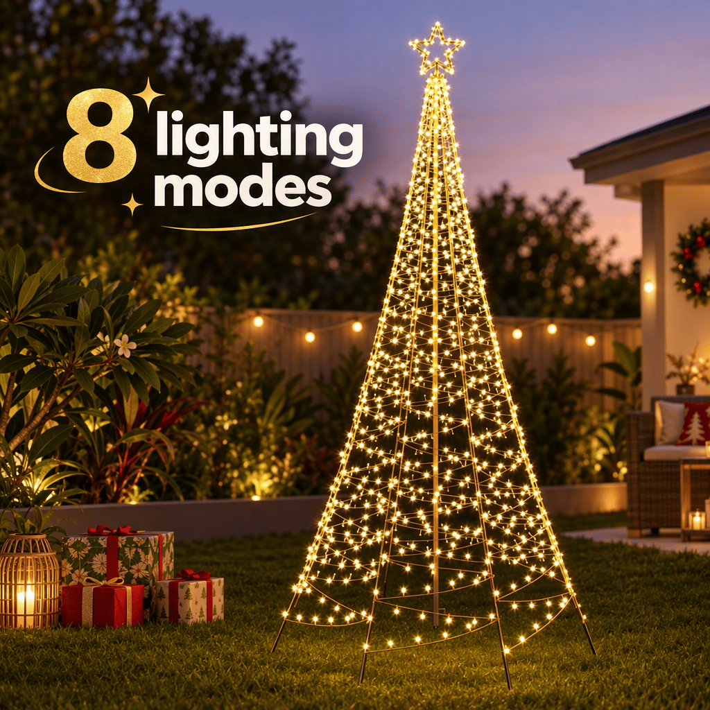 Jingle Jollys Occasions > Christmas > Outdoor Decorations & Lights Jingle Jollys Solar Christmas Tree 3.6m 800 LED Net Lights Xmas Trees Decoration