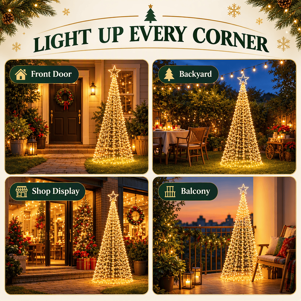 Jingle Jollys Occasions > Christmas > Outdoor Decorations & Lights Jingle Jollys Solar Christmas Tree 3.6m 800 LED Net Lights Xmas Trees Decoration