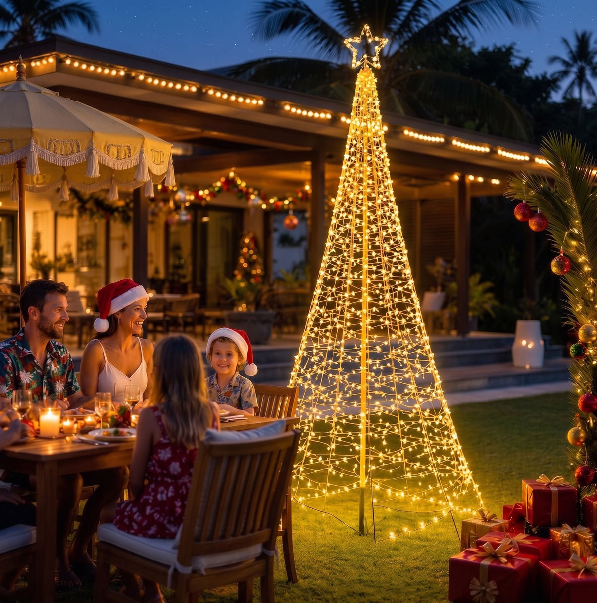 Jingle Jollys Occasions > Christmas > Outdoor Decorations & Lights Jingle Jollys Solar Christmas Tree 3.6m 800 LED Net Lights Xmas Trees Decoration