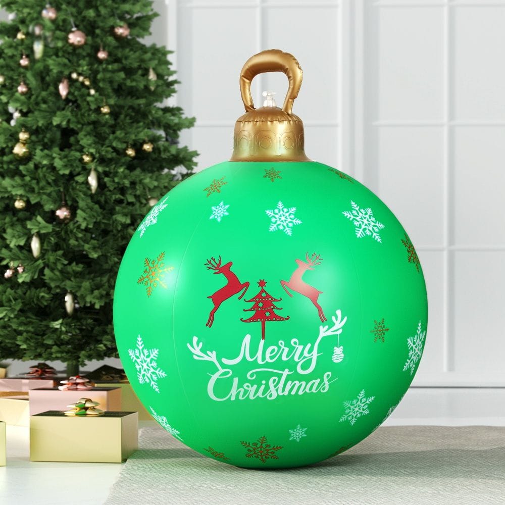 Jingle Jollys Occasions > Christmas > Christmas Decorations Jingle Jollys Christmas Inflatable Ball Bauble 60cm Outdoor Decoration Green