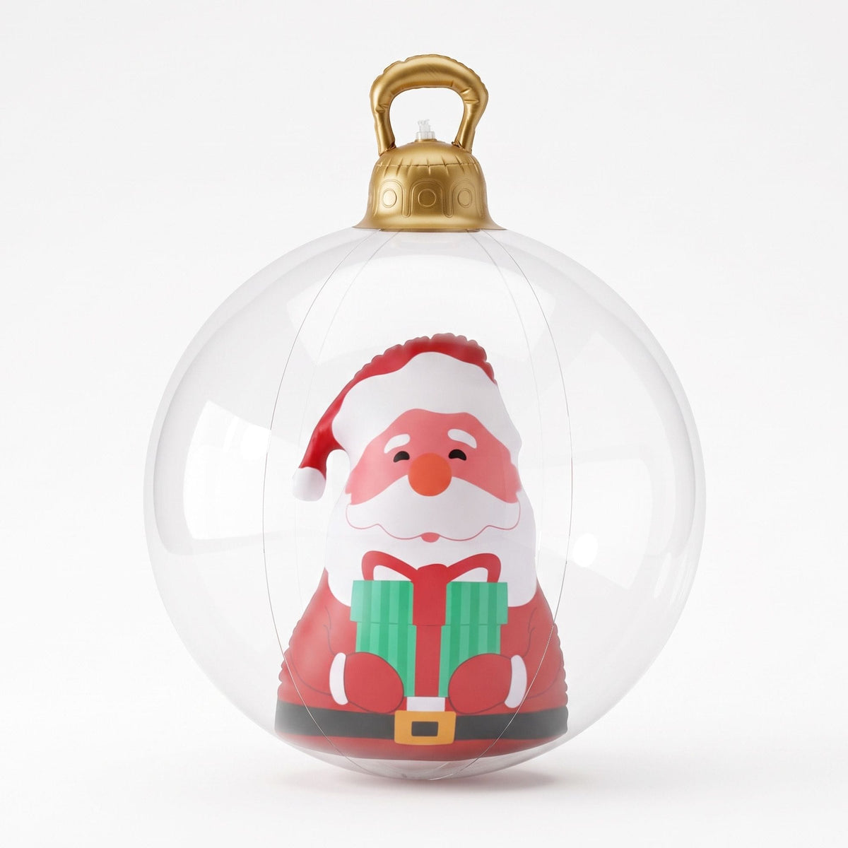 Jingle Jollys Occasions > Christmas > Christmas Decorations Jingle Jollys Christmas Inflatable Ball 60cm Santa Decoration Giant Bauble Clear