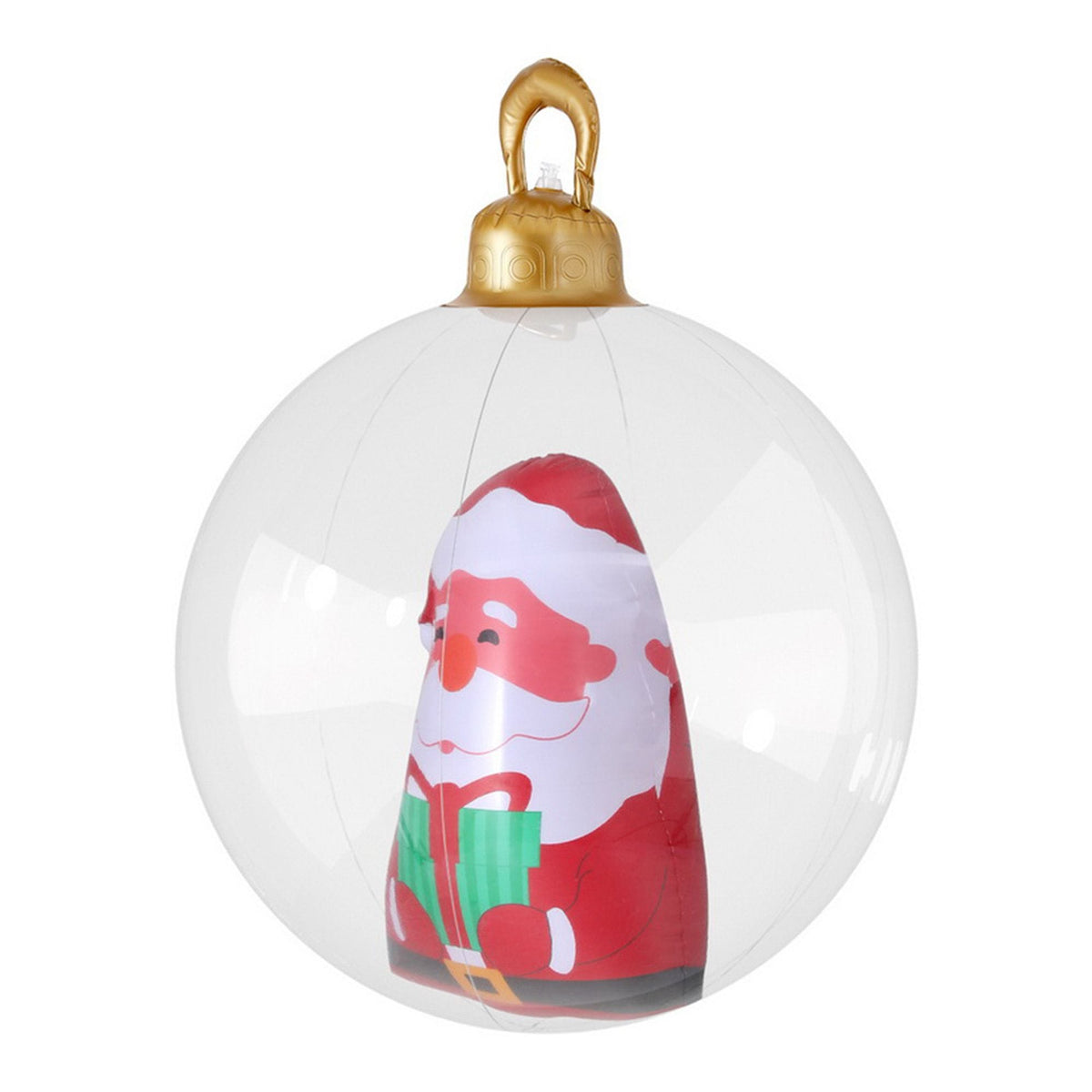 Jingle Jollys Occasions > Christmas > Christmas Decorations Jingle Jollys Christmas Inflatable Ball 60cm Santa Decoration Giant Bauble Clear
