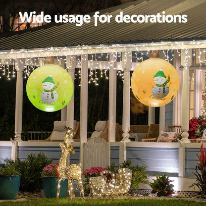 Jingle Jollys Occasions > Christmas > Christmas Decorations Jingle Jollys Christmas Inflatable Ball 60cm Led Illuminated Snowman Xmas Decor
