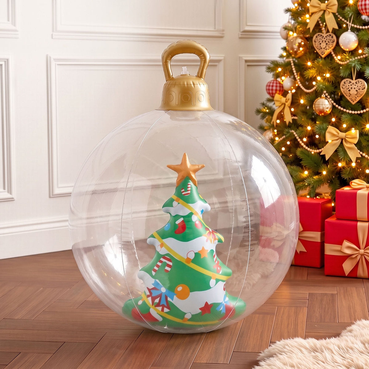 Jingle Jollys Occasions > Christmas > Christmas Decorations Jingle Jollys Christmas Inflatable Ball 60cm Tree Decoration Giant Bauble Clear