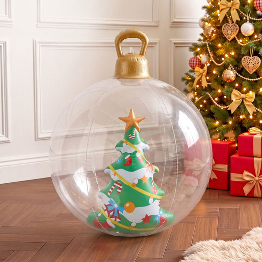 Jingle Jollys Occasions > Christmas > Christmas Decorations Jingle Jollys Christmas Inflatable Ball 60cm Tree Decoration Giant Bauble Clear