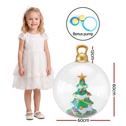 Jingle Jollys Occasions > Christmas > Christmas Decorations Jingle Jollys Christmas Inflatable Ball 60cm Tree Decoration Giant Bauble Clear