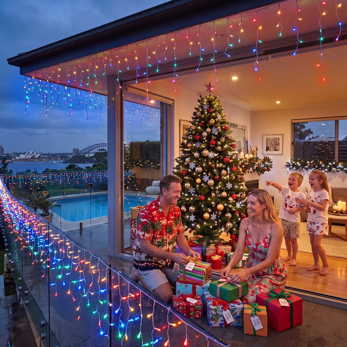 Jingle Jollys Occasions > Christmas > Outdoor Decorations & Lights Jingle Jollys 12.5M Solar Christmas Lights Icicle String Light Multi Colour