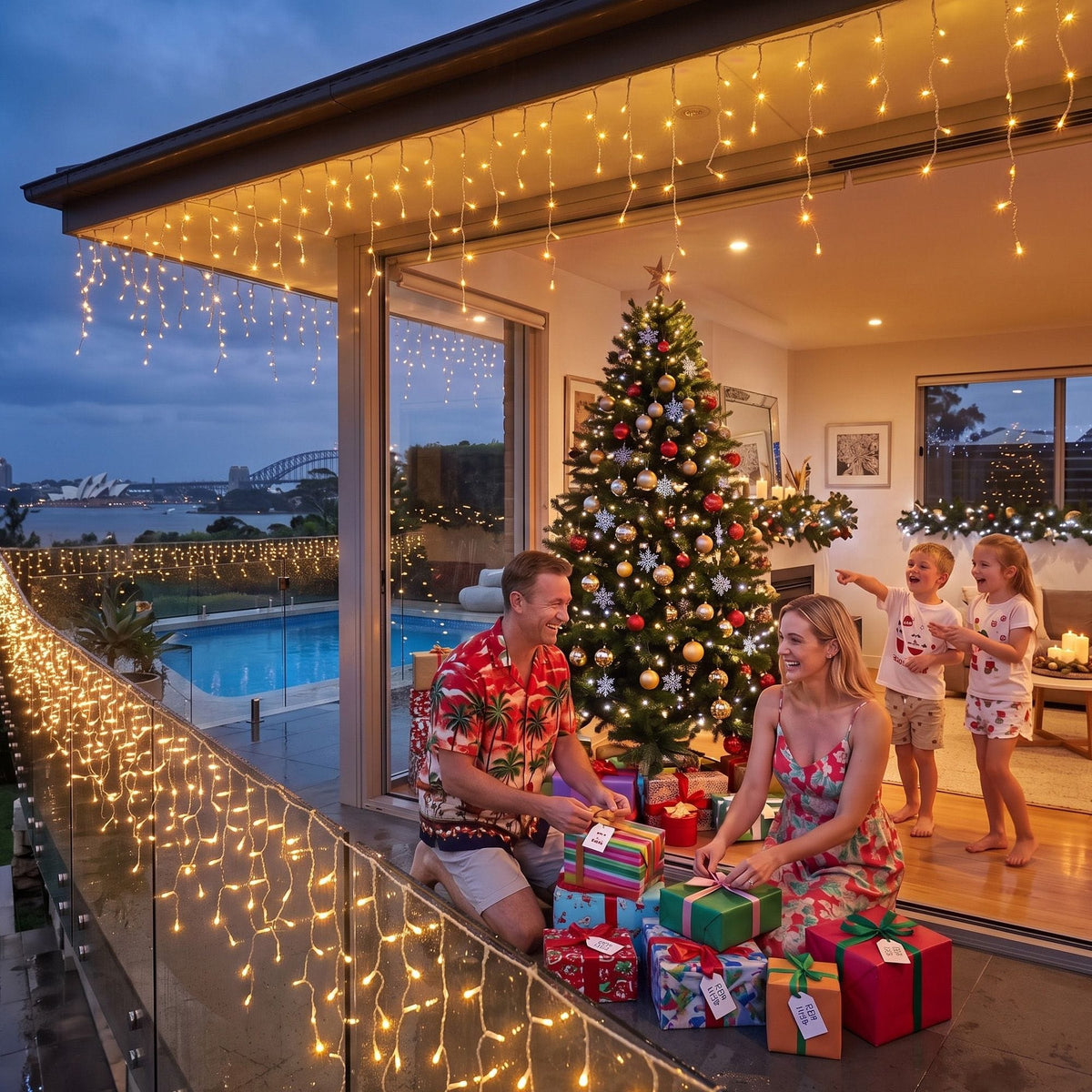 Jingle Jollys Occasions > Christmas > Outdoor Decorations & Lights Jingle Jollys 12.5M Solar Christmas Lights Icicle String Light Warm White