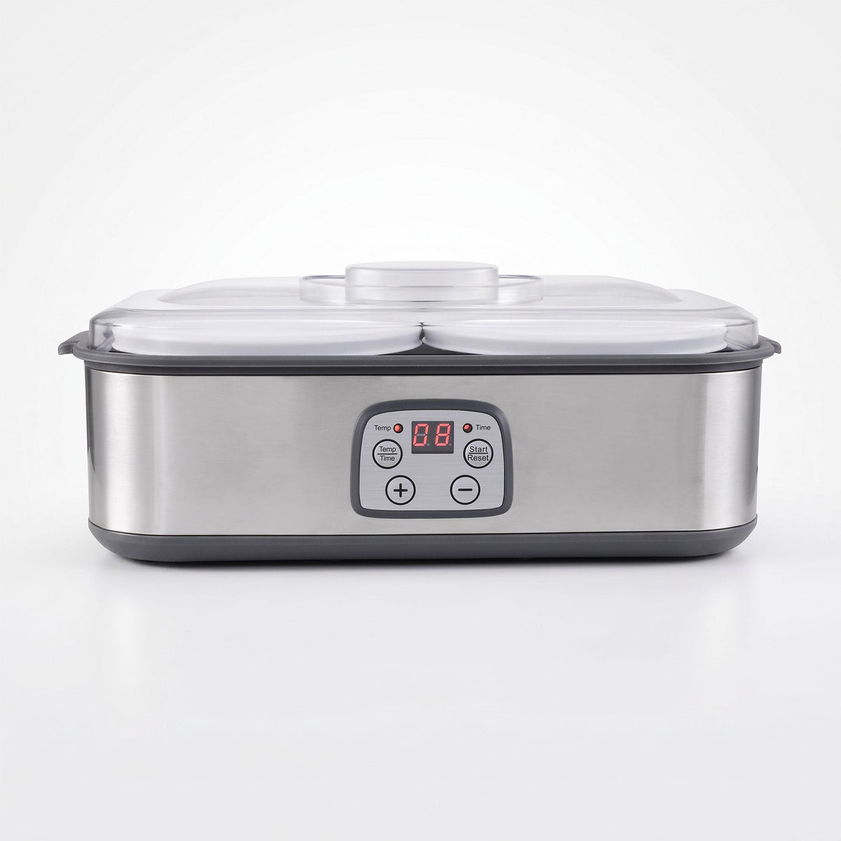 Devanti Greek Yoghurt Maker Machine 2x960ml Large Tubs Temp Control Grey