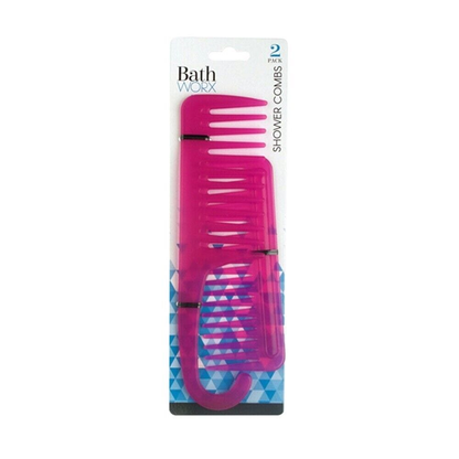 All About me Comb Pink 2x Hair Comb Large Wide Tooth Comb Shower Curl Wet Detangling Salon With Hook