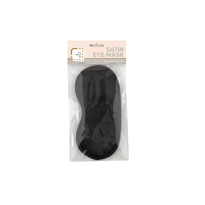 All About Me Eyemask Black Eye Mask Sleep Relaxing Pad Fold Blind Cover Satin Travel Soft Pink White Black