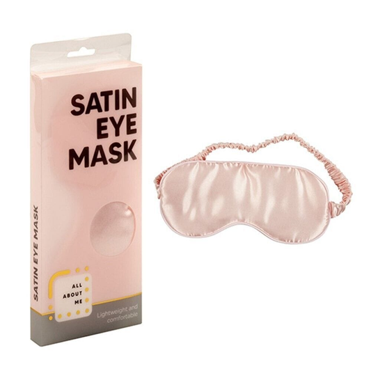 All About me Eyemask Eye Mask Luxury Sleep Relaxing Pad Fold Blind Cover Satin Hair Travel Soft Pink