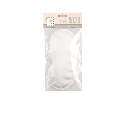 All About Me Eyemask White Eye Mask Sleep Relaxing Pad Fold Blind Cover Satin Travel Soft Pink White Black