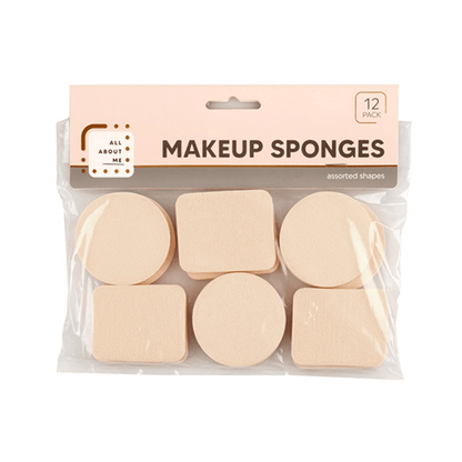 All ABout Me makeup sponge 12 Makeup Sponge Cosmetic Assorted Shapes Blend Foundation Contour Facial Puff