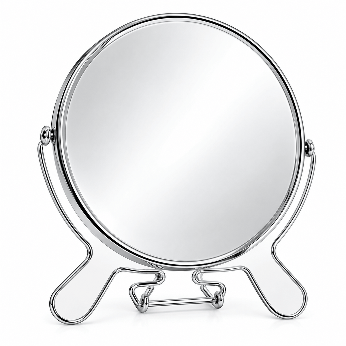 All About Me Mirror Mirror Double Faced 14cm Plain Magnified Stand Beauty Essentials 2 Sides Flip