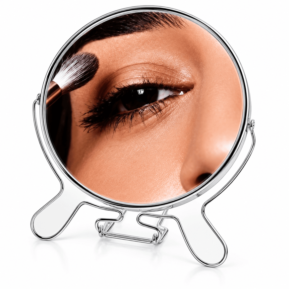 All About Me Mirror Mirror Double Faced 14cm Plain Magnified Stand Beauty Essentials 2 Sides Flip