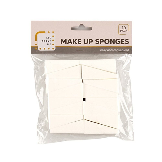 All About Me Sponge 16 Makeup Sponge Cosmetic Wedges Latex Free Blend Foundation Contour Facial Puff