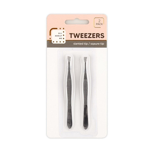 All About me Tweezers 2x Professional Slanted Tip Eyebrow Tweezers Stainless Steel hair Beauty Tweezer