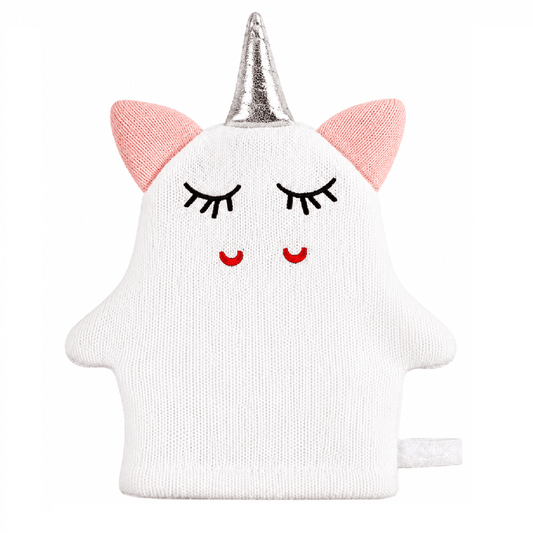 All About Me Unicorn Bath Mitt Novelty Bath Time Cotton Wash Cloth Kids Play Scrub Shower